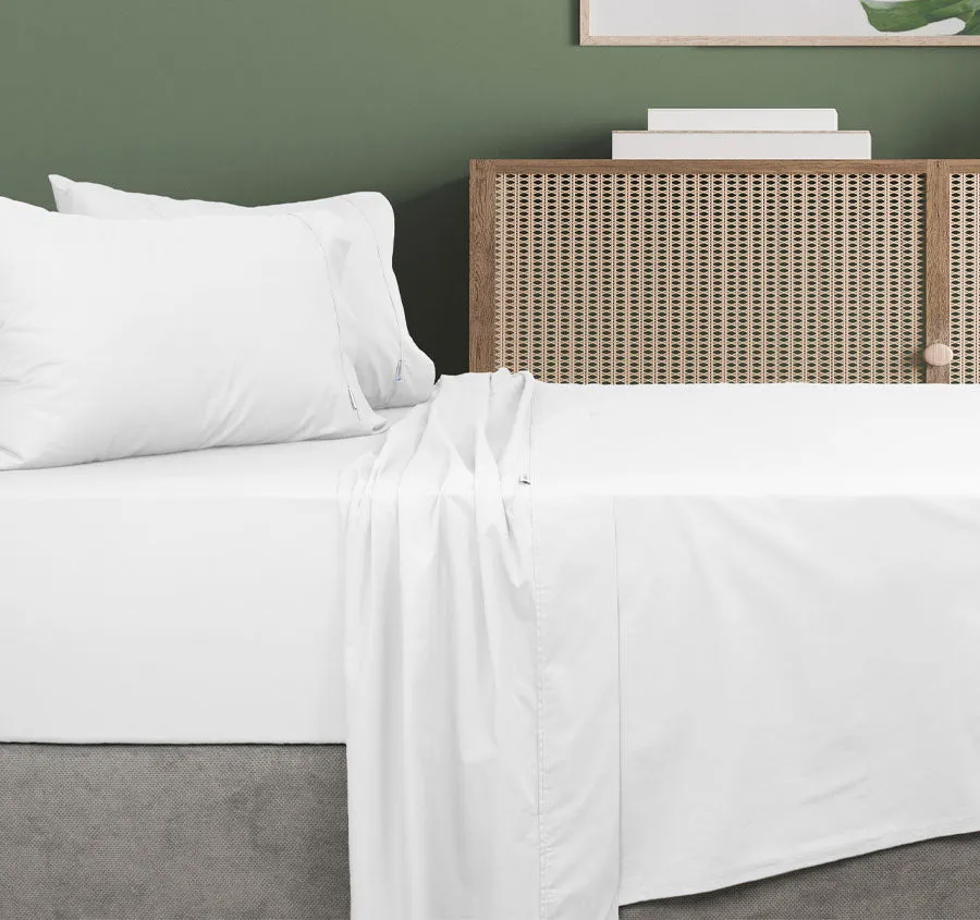 500THC Organic Cotton Sheet Set White
