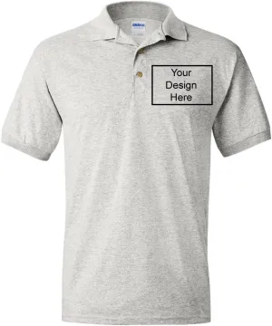 Add Your Own Text Design Custom Personalized Digitally Printed Adult Polo Shirt