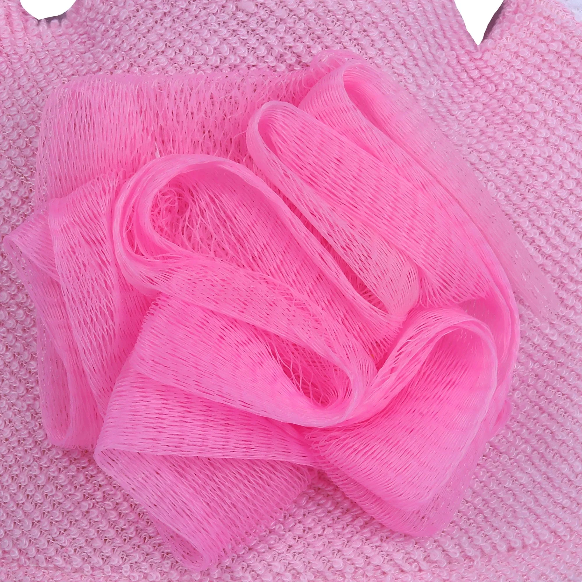 Baby Moo Naughty Rabbit Bath Time Fun Hand Puppet Loofah Bath Glove - Pink