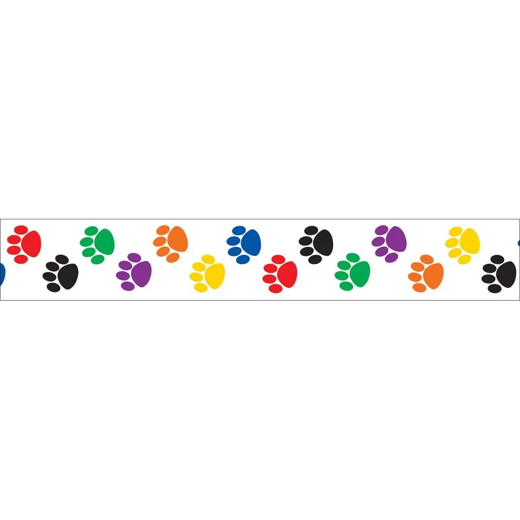 Colorful Paw Prints Lanyard