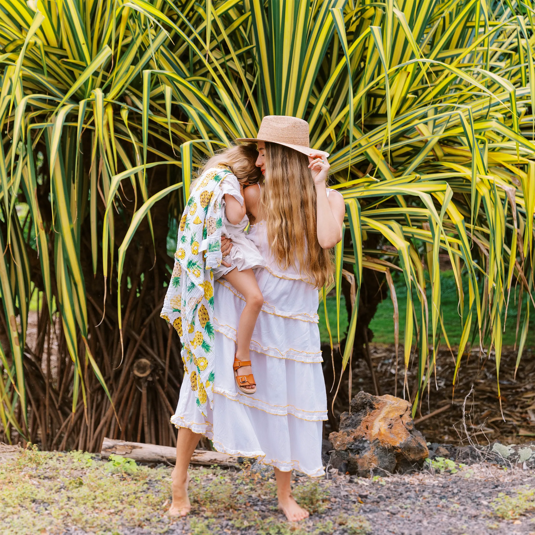Cotton Muslin Swaddle Blanket - Fresh Pineapple