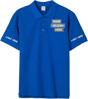 Custom Polo Shirts Design Your Own Personalized Golf Shirt with Logo/Text/Image for Men/Women