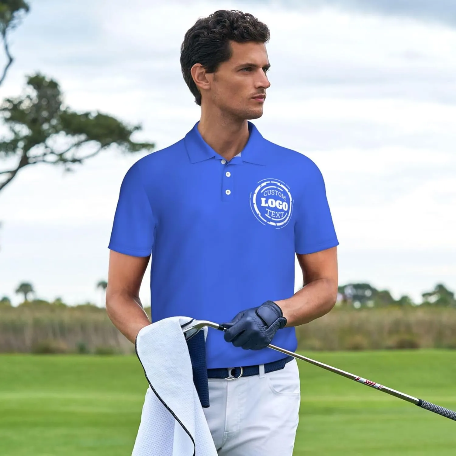 Custom Polo Shirts for Men Women Customized Design Your Own Text Logo Photo Name Dry Fit Golf Shirt