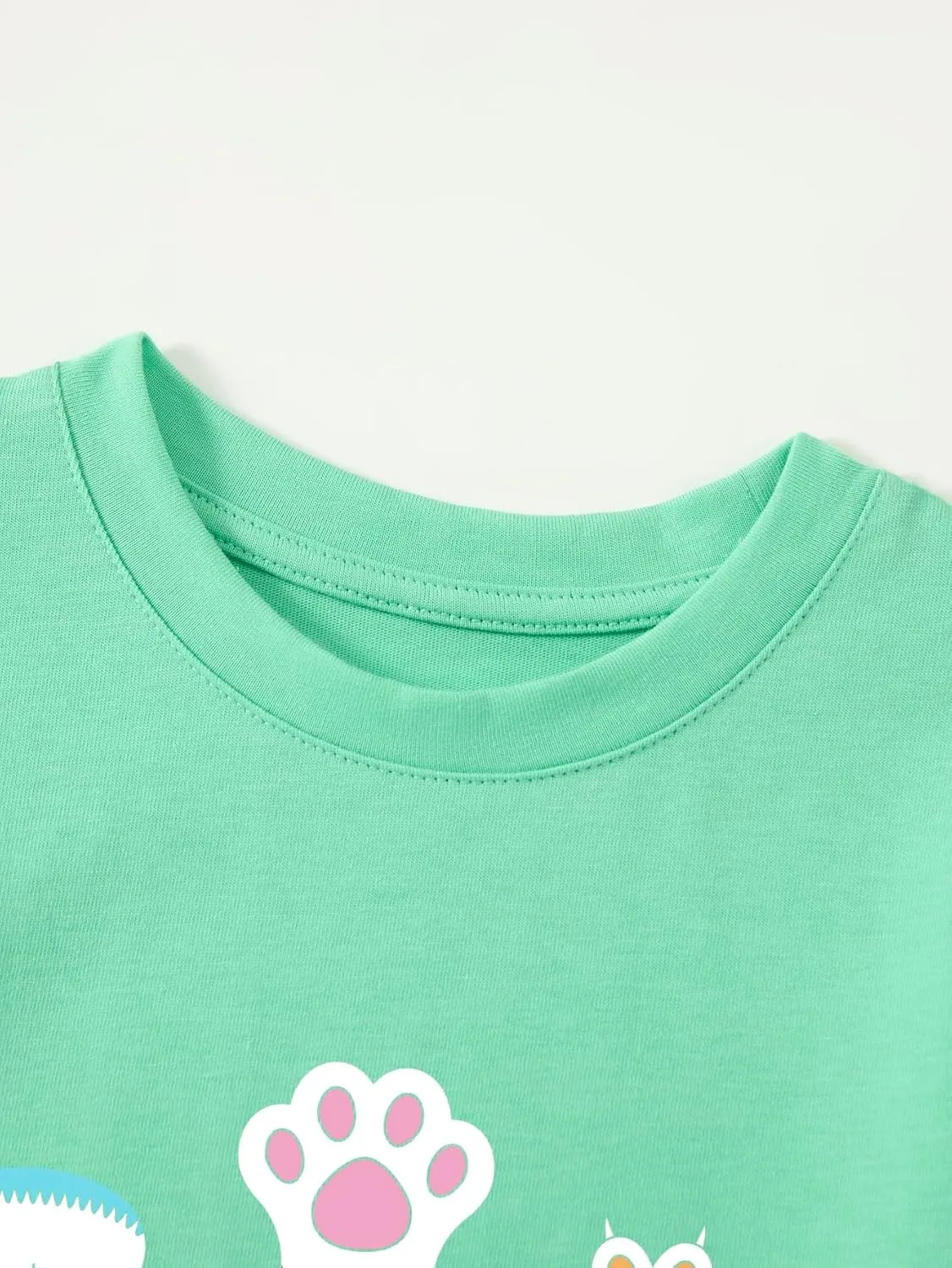 Girl's Rock Paper Scissors Cute Paw Funny Cat T-Shirt