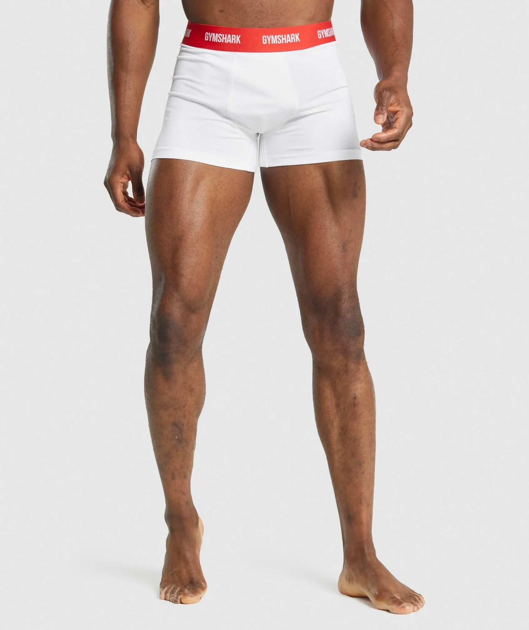Gymshark Boxers 2pk - White/Red