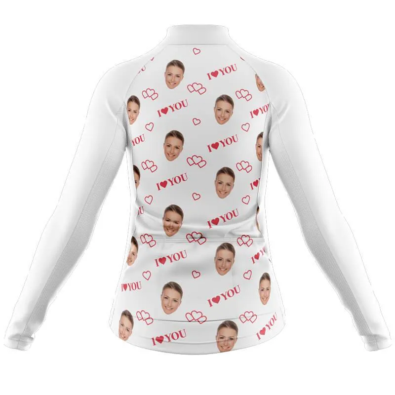 I love you Custom Face Thermal Club Jersey (white)