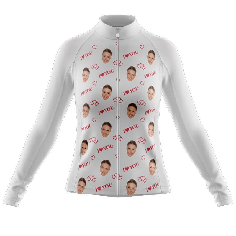 I love you Custom Face Thermal Club Jersey (white)