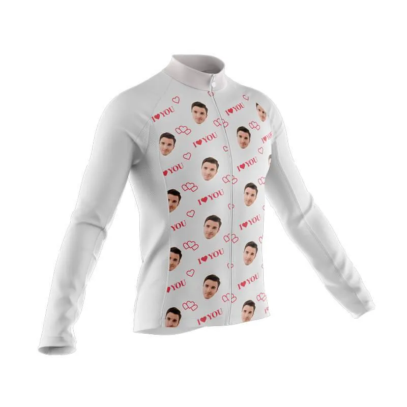 I love you Custom Face Thermal Club Jersey (white)