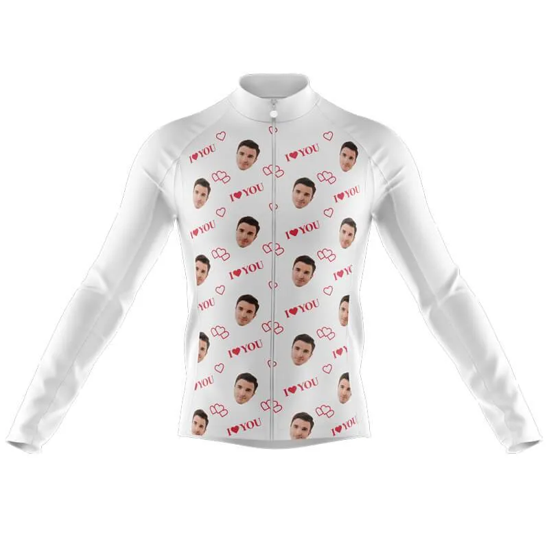 I love you Custom Face Thermal Club Jersey (white)