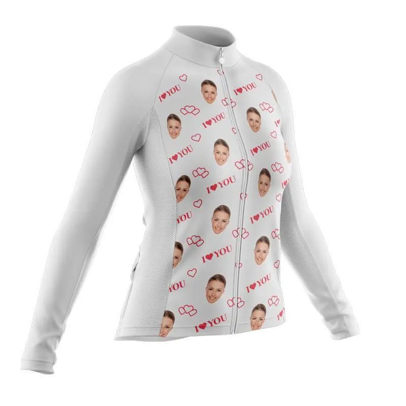 I love you Custom Face Thermal Club Jersey (white)