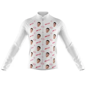 I love you Custom Face Thermal Club Jersey (white)
