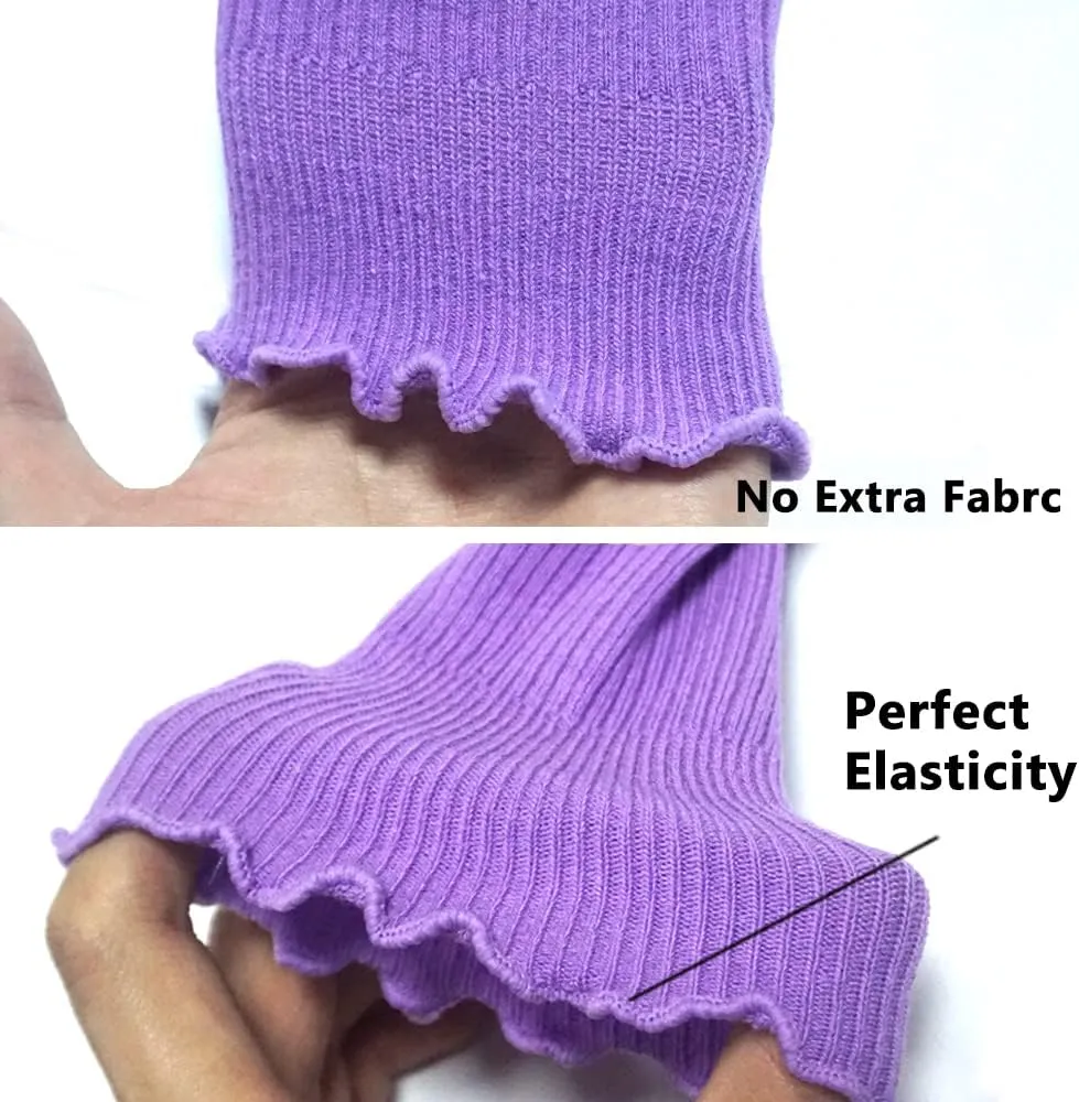 Mcool Mary Womens Socks, Ruffle Turn-Cuff Casual Ankle Breathable Cool Knit Cotton Lettuce Crew Frilly Sock 6 Pack