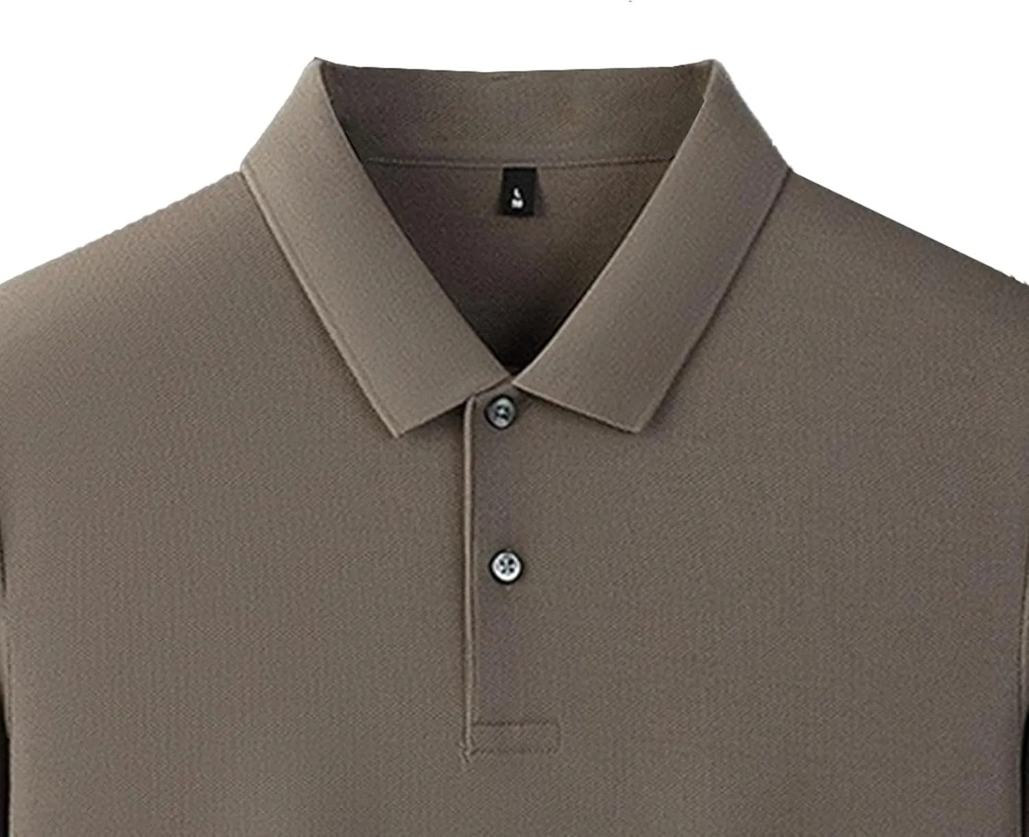 Men's Cotton Solid Comfort Polo T-Shirts Short Sleeve Classic Workout Tees Button Lapel Outdoor Summer Tops