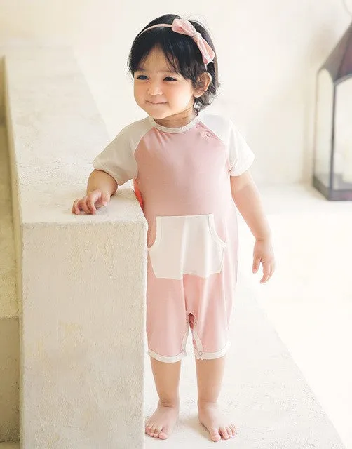 Pink Bamboo Baby Romper