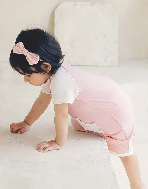 Pink Bamboo Baby Romper