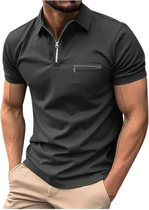 Polo Shirts Man Casual Oversized Short Sleeve Button Lapel Golf Tee Shirt Fashion Solid Color Stripe Cozy Fit Tops