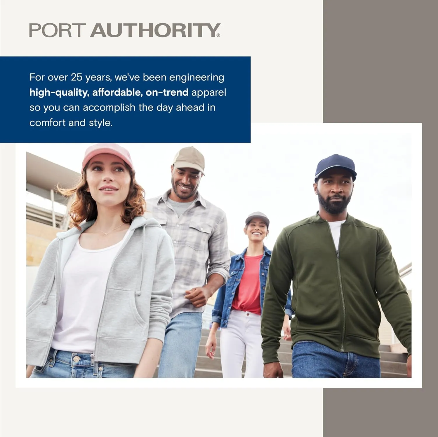 Port Authority Ribbed Knit Cuff Winter Beanie Hat for Men & Women