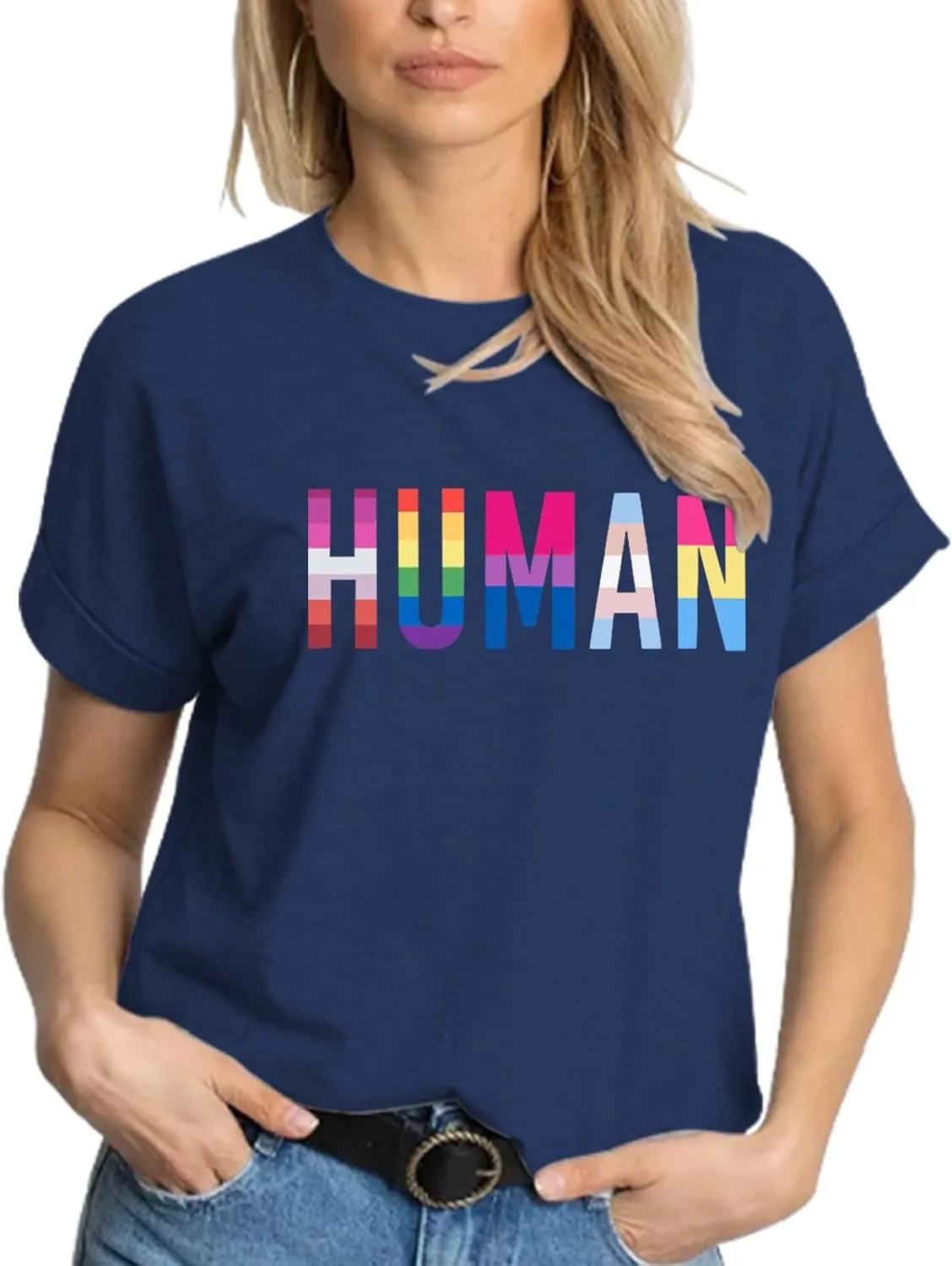 Pride Shirt Woman Cute Wildflower LGBT Pride Month Tshirt Flower LGBTQ Tees