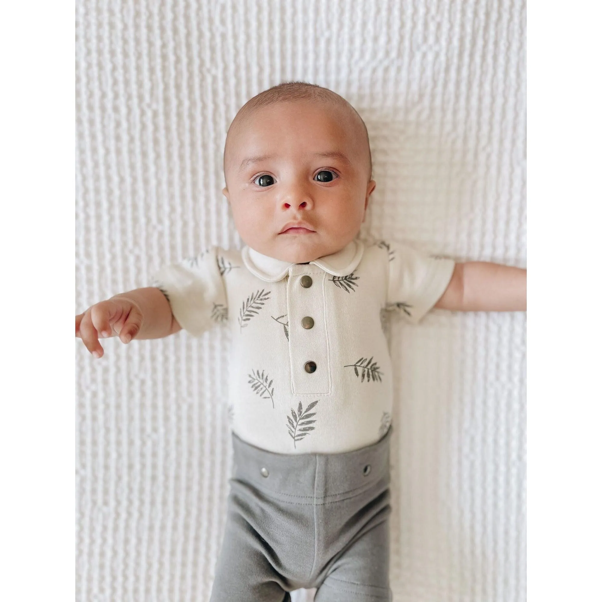 Printed Polo Bodysuit