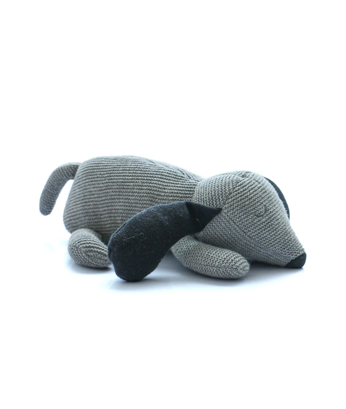 Sleepy Dog Cotton Knitted Stuffed Soft Toy for Babies & Kids