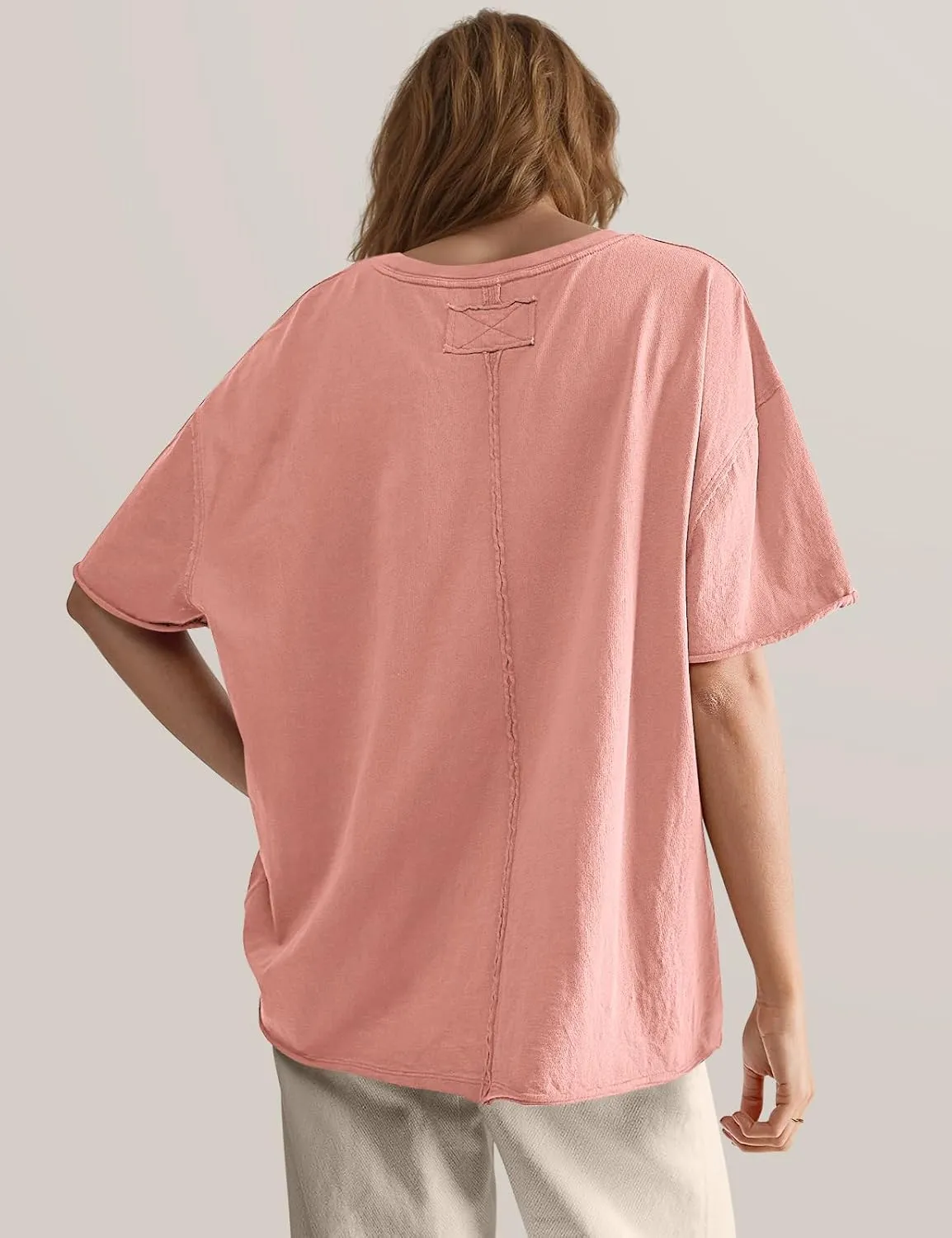 TARSE Oversized Tshirts for Women 2024 Loose Fit Summer Tunic Tops Soft Cotton Short Sleeve Boxy Tee