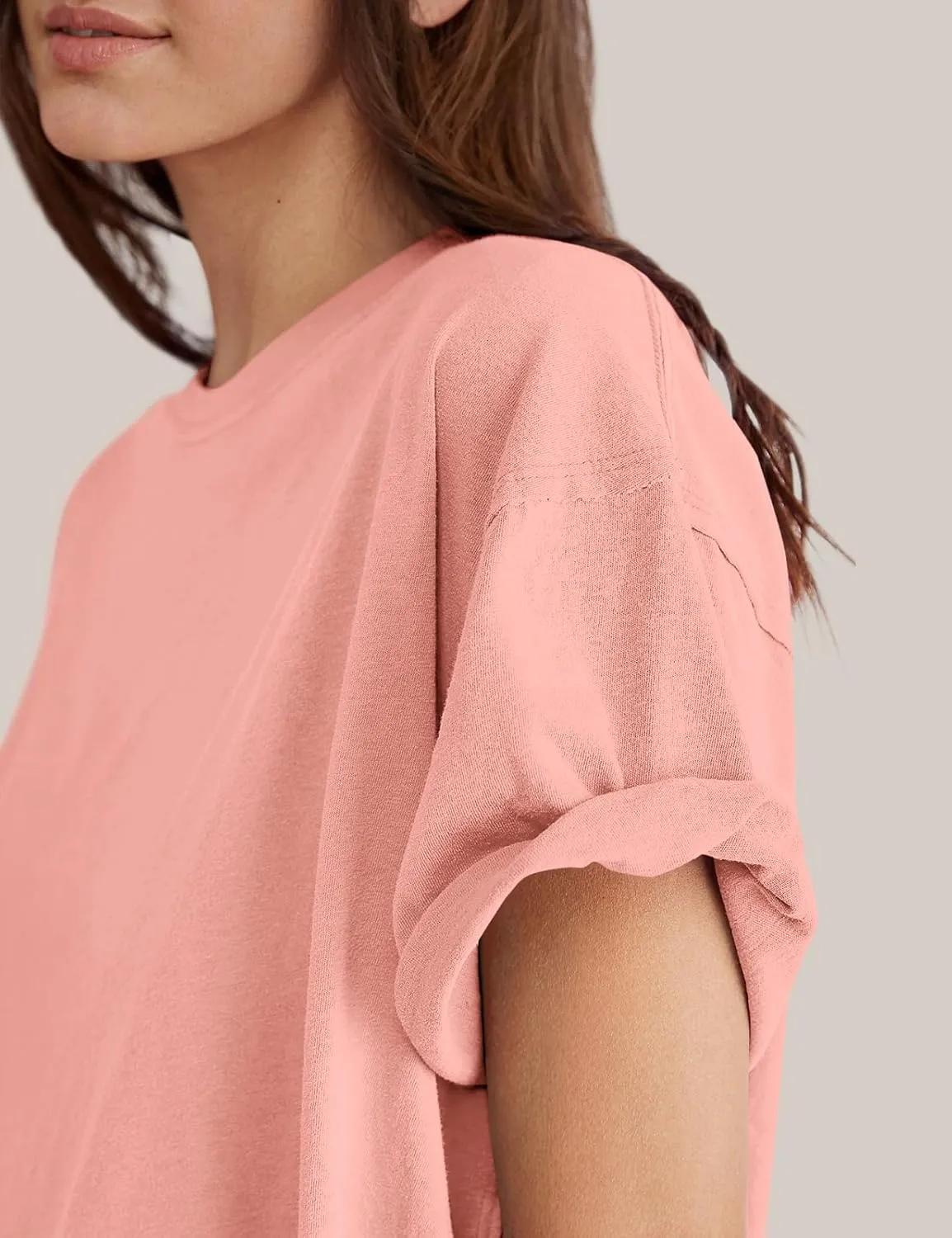 TARSE Oversized Tshirts for Women 2024 Loose Fit Summer Tunic Tops Soft Cotton Short Sleeve Boxy Tee