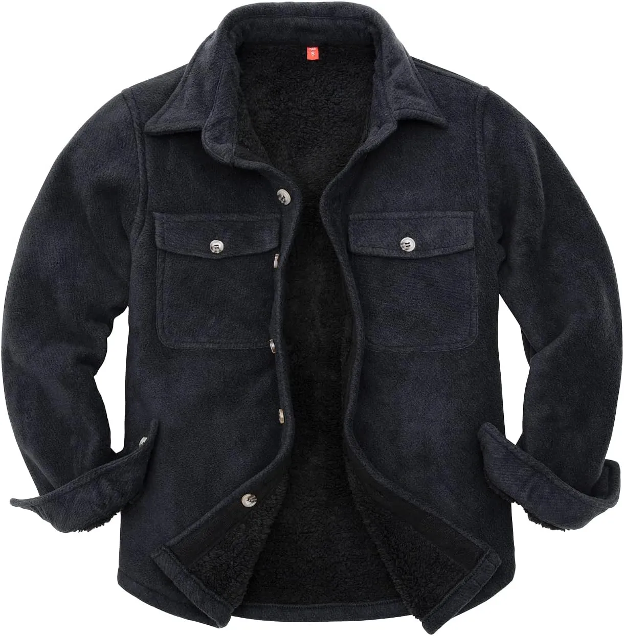 ThCreasa Boys Warm Sherpa Lined Buffalo Plaid Fleece Button Down Shirt Jacket