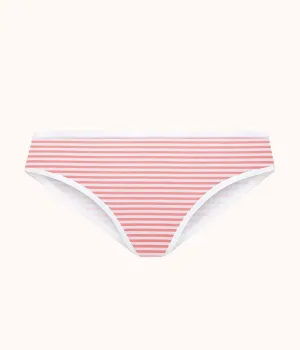 The Cotton Bikini: Coral Stripe