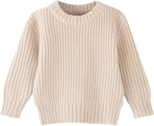 Toddler Baby Boys Girls Knitted Sweater Warm Soild Pullover Top Autumn Winter Outfits