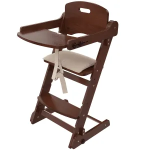 Tripp Trapp High Chair - Cherry Wooden Convertible Chair for Eating
