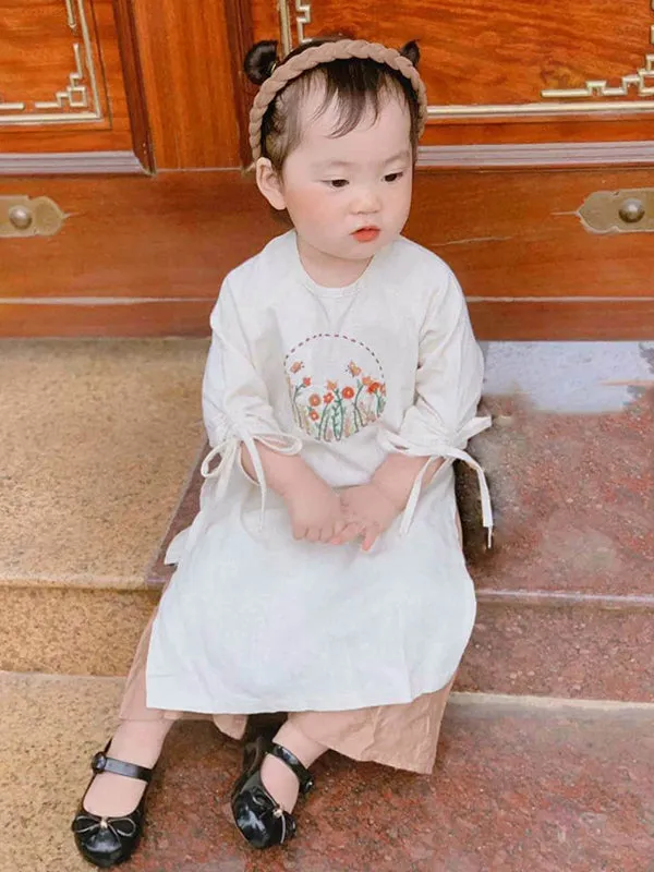 Wedding Ao Dai Red Girl String Sleeve Ao Dai Dress